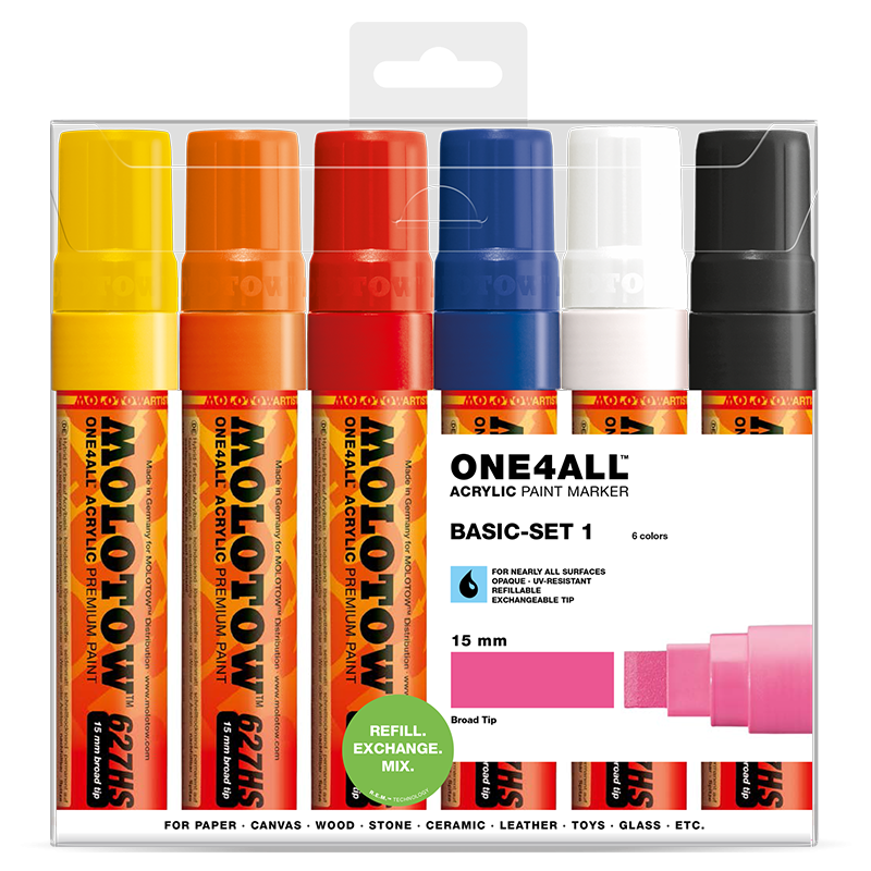 ONE4ALL™ 627HS 15mm 6x - Basic-Set 1 - Clearbox